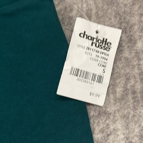 Charlotte Russe teal mini skirt size small - Picture 2 of 3